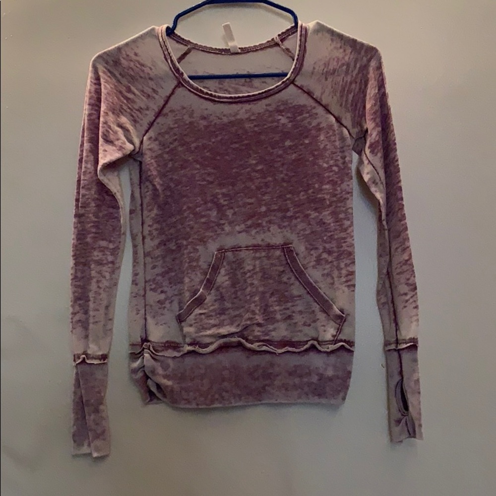 Purple acid wash shirt